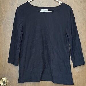 Kim Rogers women's criss cross black top nwt